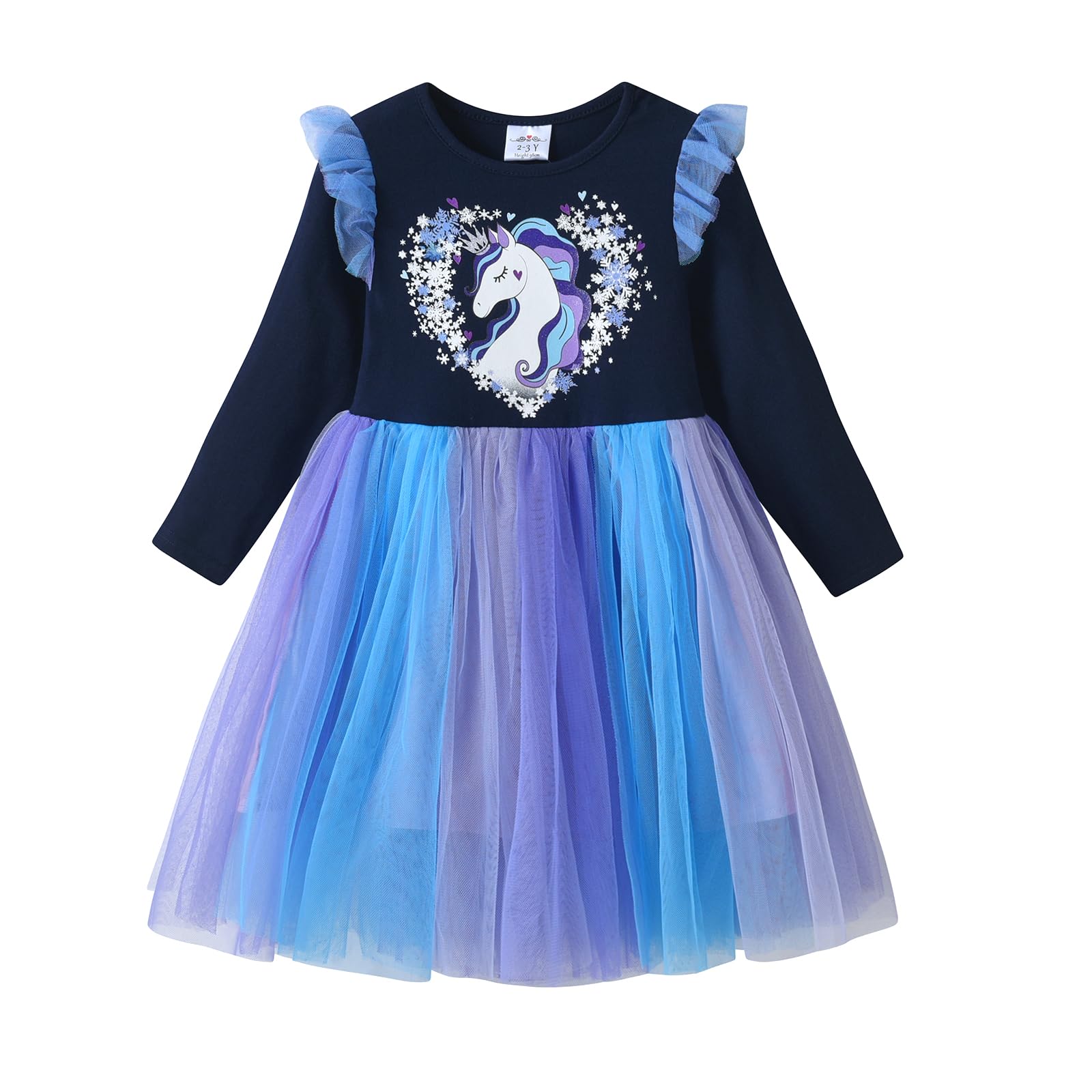 DXTON Little Girl Children Kids Tutu Party Wedding Birthday Dresses for 2-8 Years
