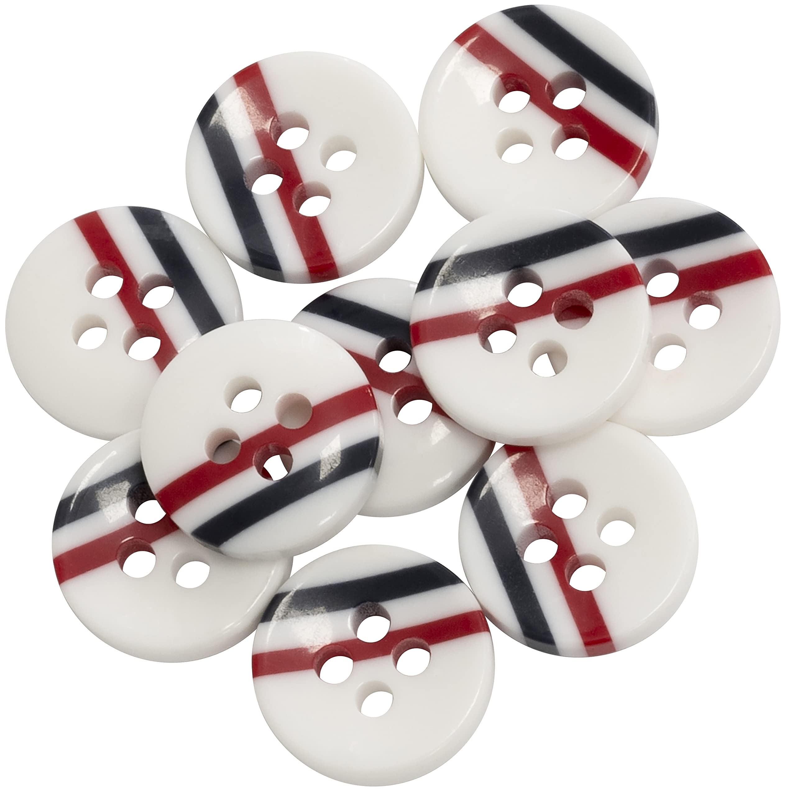 AERZETIX C56955 Lot De 10 Boutons à Coudre Ronds En Forme De