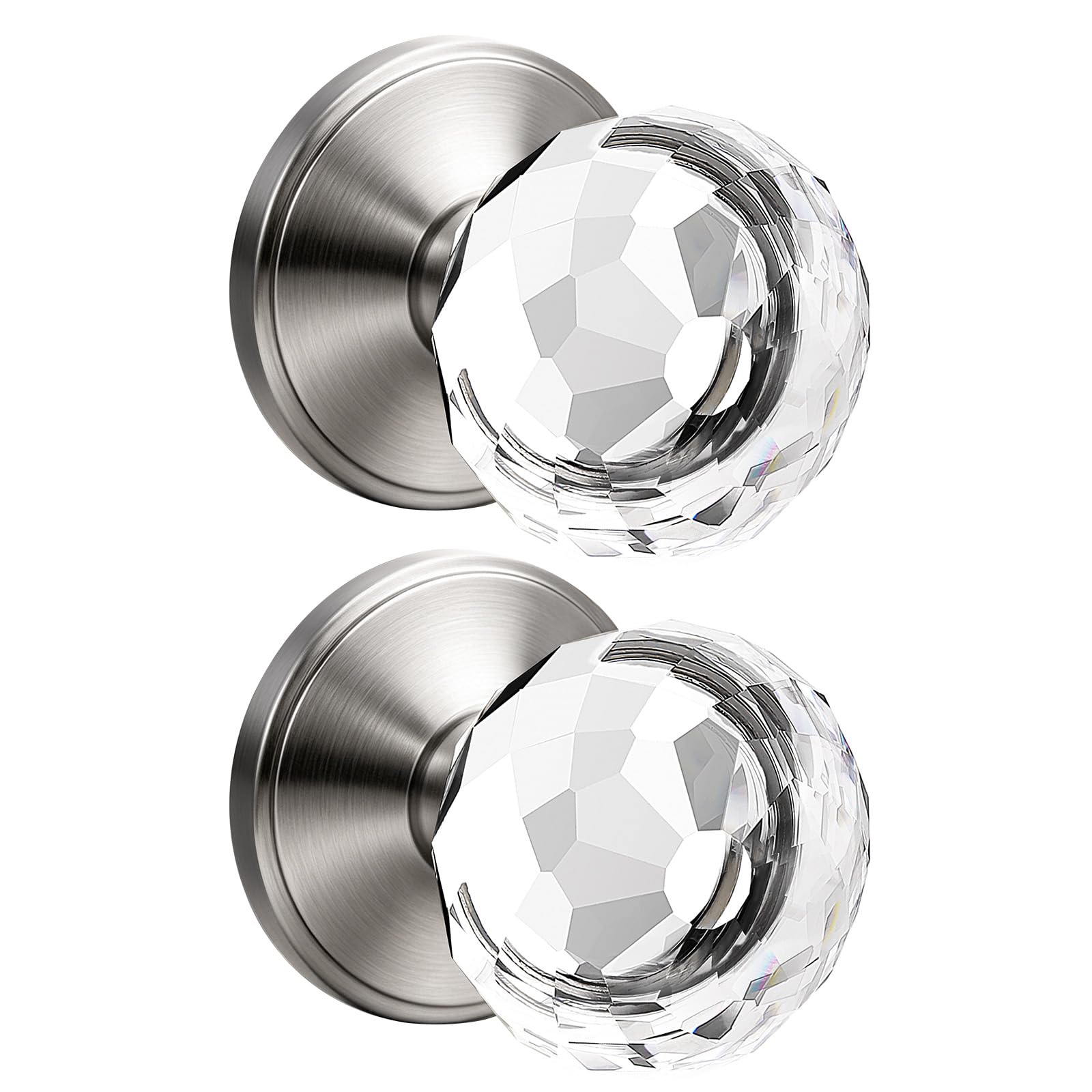 Elegant Black Crystal Door Knobs - 5 Pack -9
