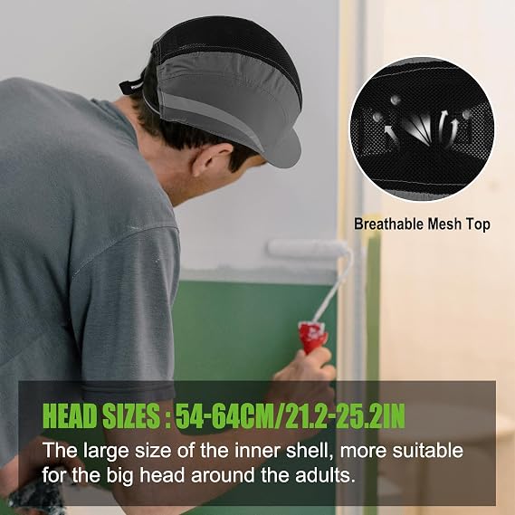 GREEN DEVIL Safety Bump Cap Super Lightweight Breathable Baseball Cap Style Head Protection Hard Hat for Men Women