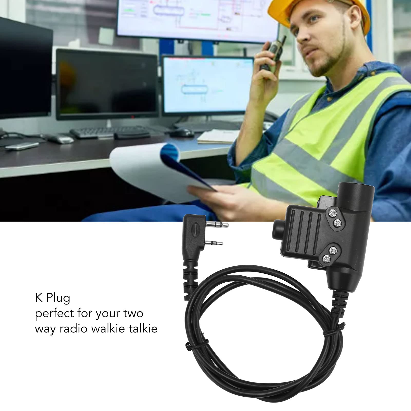 Adapter U94 PTT, Adapter Wtyczki Kabla U94 PTT Kabel Adaptera U94 PTT do Radiotelefonów Baofeng Dwukierunkowe Krótkofalówki