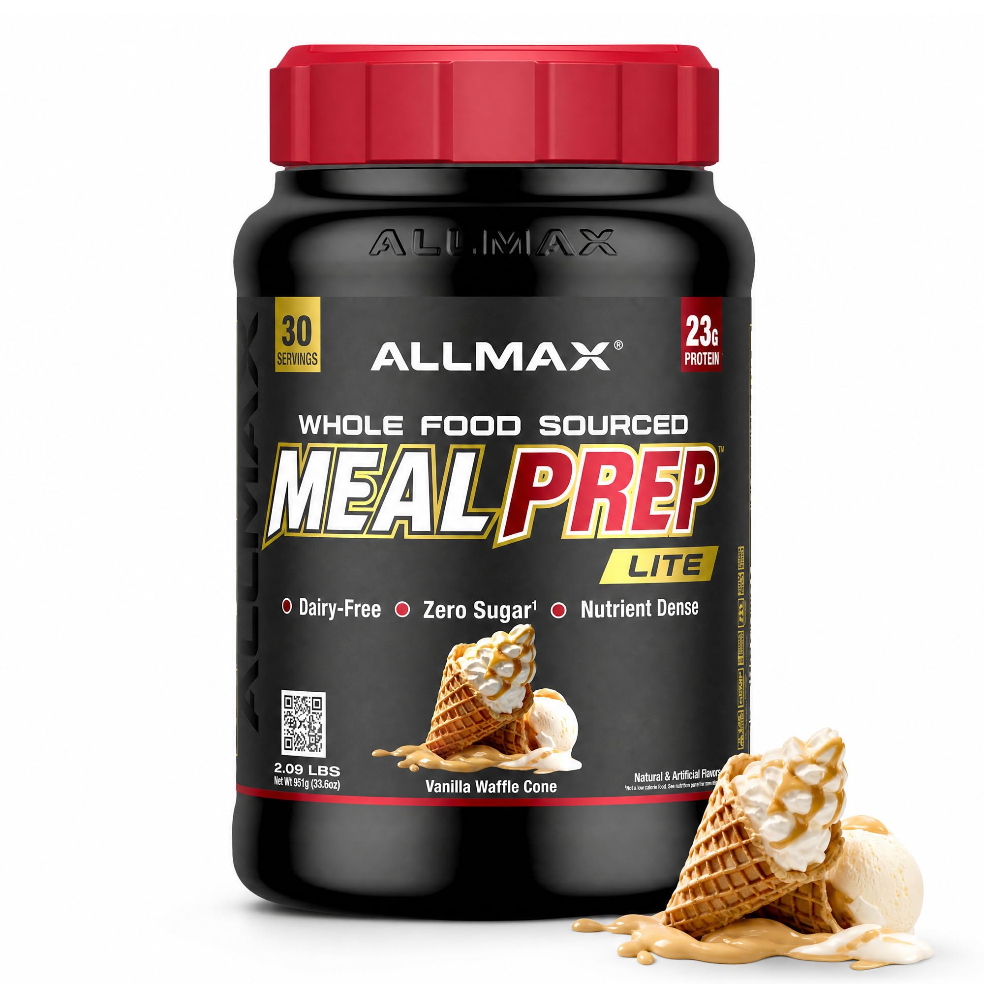 ALLMAX MealPrep Lite Meal Replacement Powder, Vanilla Waffle Cone Vanilla Waffle Cone 2.1 Pound (Pack of 1)