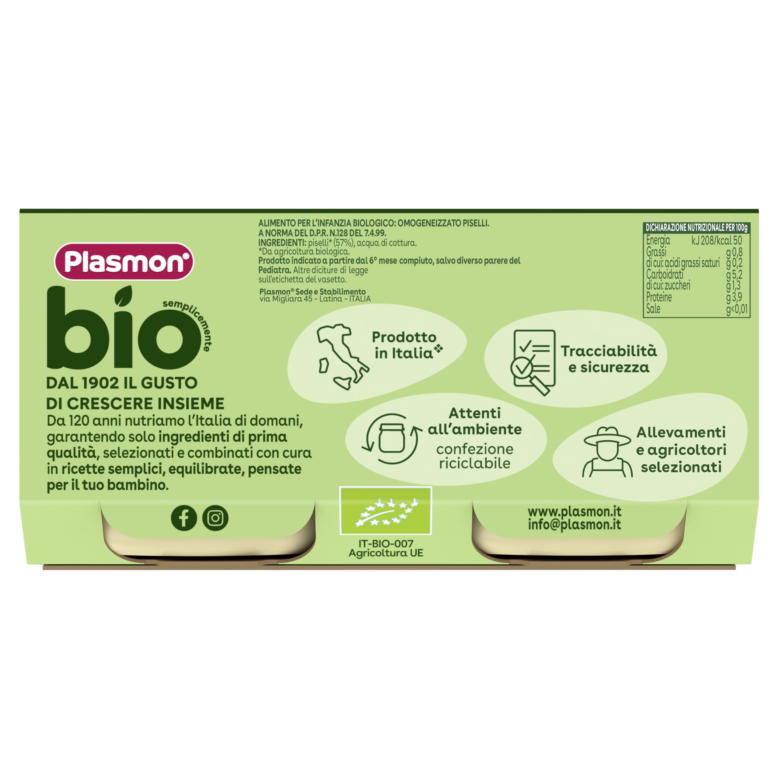 Plasmon BIO Omogeneizzato Tacchino 2X80g (12 Confezioni)