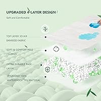 Vista 5 de Protector de colchón impermeable tamaño individual, cubierta de almohadilla de colchón refrescante 40% rayón derivado de bambú, almohadilla