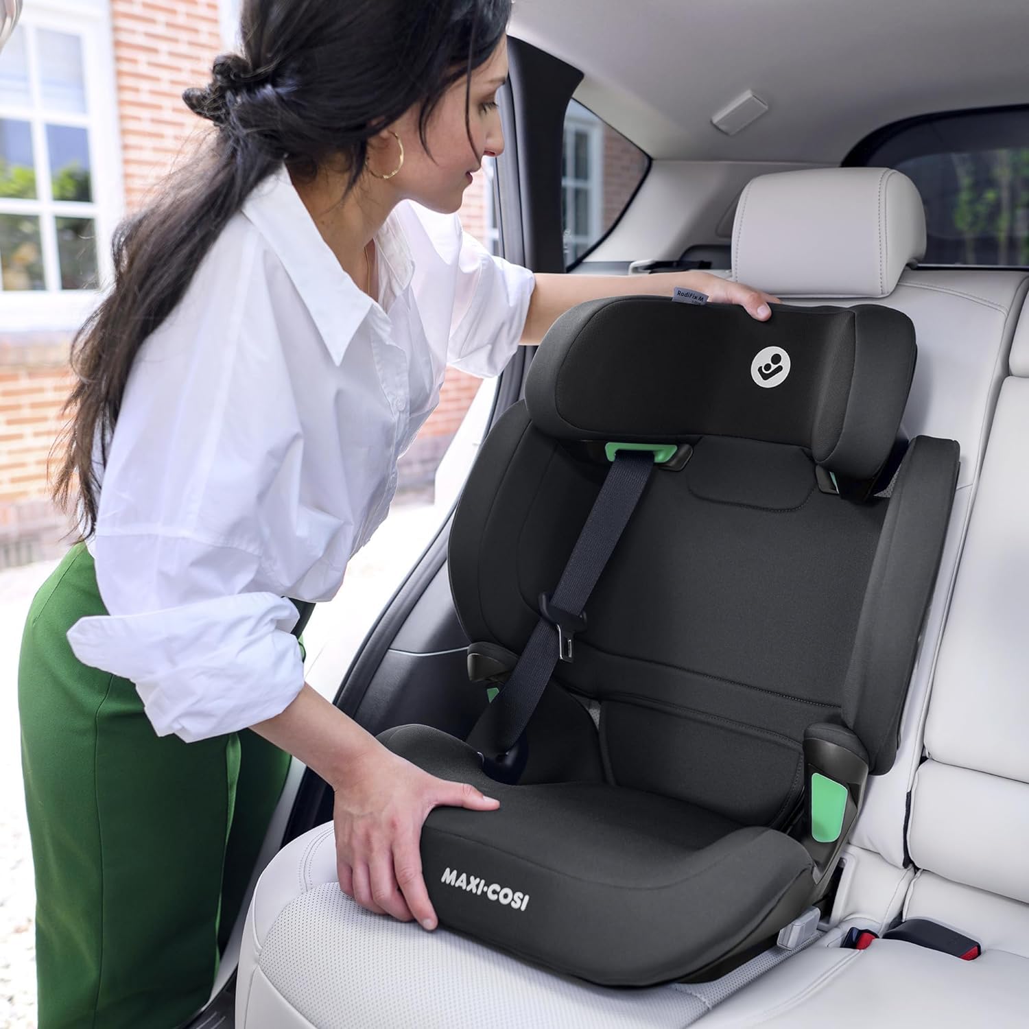 Maxi-Cosi RodiFix M i-Size, Silla de Coche Respaldo Alto, 3,5 -12 años, 100 - 150 cm, Silla Coche ISOFIX, Protección Impactos Laterales G-CELL, Altura Ajustable, Abrochado Rápido y Fácil, Basic Black