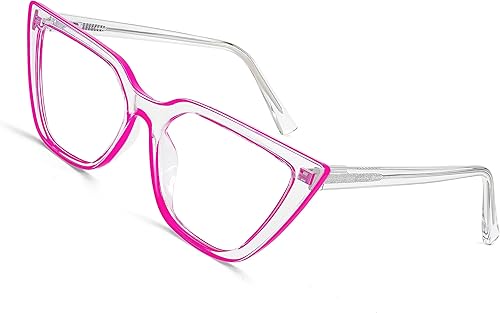 FEISEDY Gafas de computadora cuadradas transparentes con bloqueo de luz azul para mujer, diseño de ojo de gato, antifatiga ocular B2353