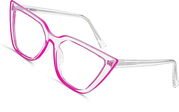 FEISEDY Women Cat Eye Blue Light Blocking Glasse Frame Fake Nerd Clear Square Computer Eyewear Anti Eyestrain B2353