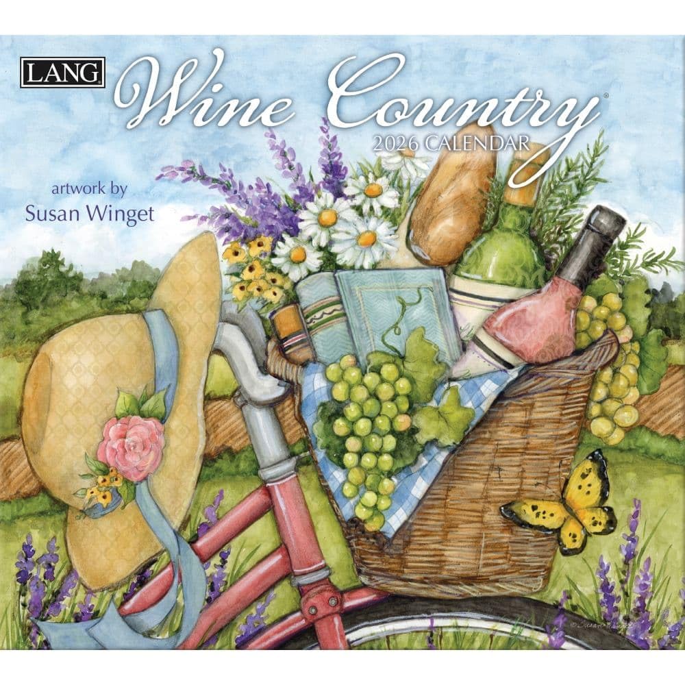Lang, Calendario de pared 2026 Wine Country de Susan Winget