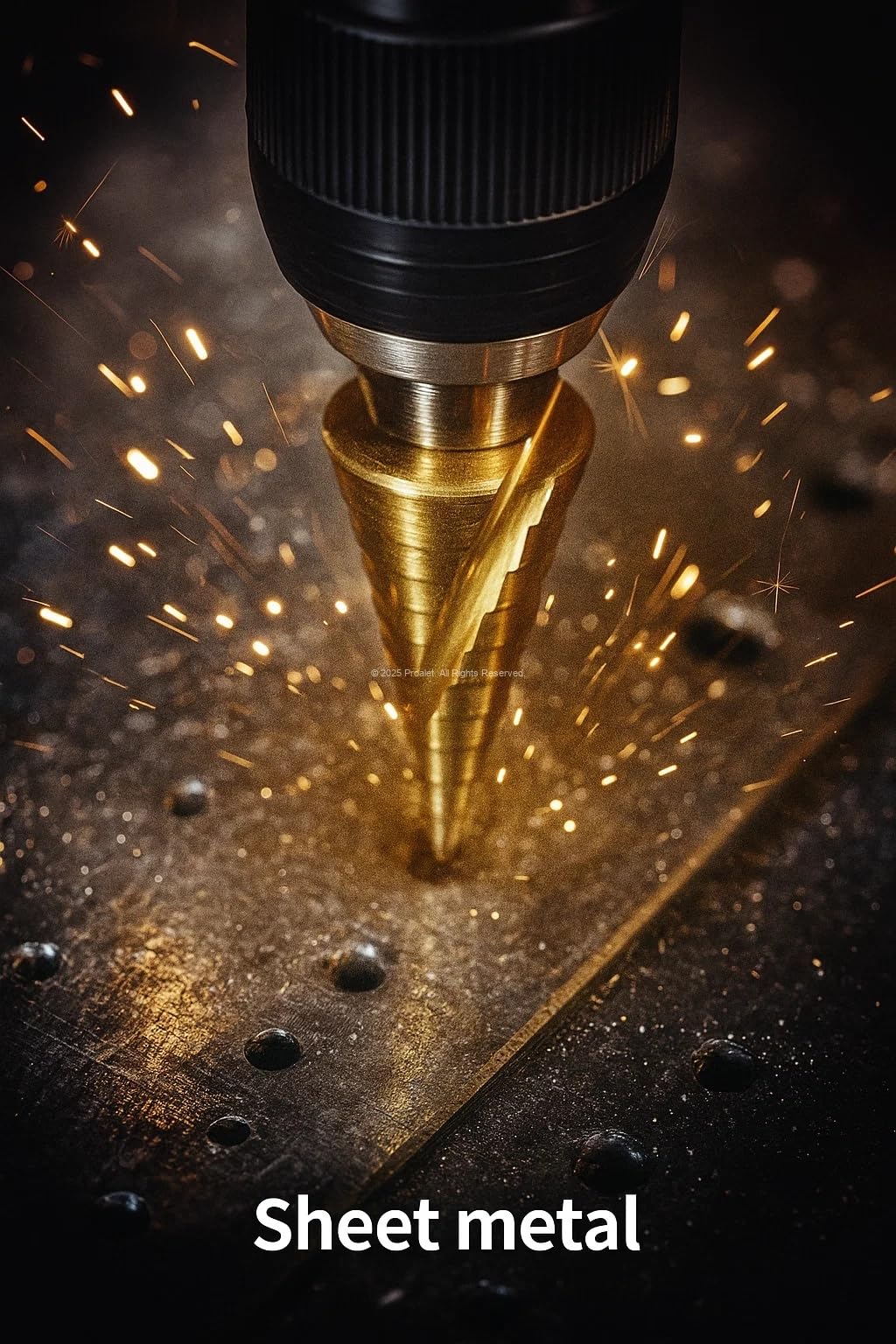 Proalet Kademeli Matkap Ucu, HSS, Titanyum Nitrür Kaplamalı, 4-12 mm, Metal, Sac, Alüminyum, Plastik İçin, Uzun Ömürlü, Pürüzsüz, Delik Açma, Yüksek Performans, Tüm Matkaplara Uyumlu
