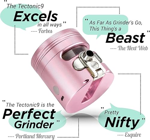 Miniatura 3 de Amoladora manual dispensador automático grande de aleación de aluminio de 2.5 pulgadas, solo para el hogar y la cocina (rosa)