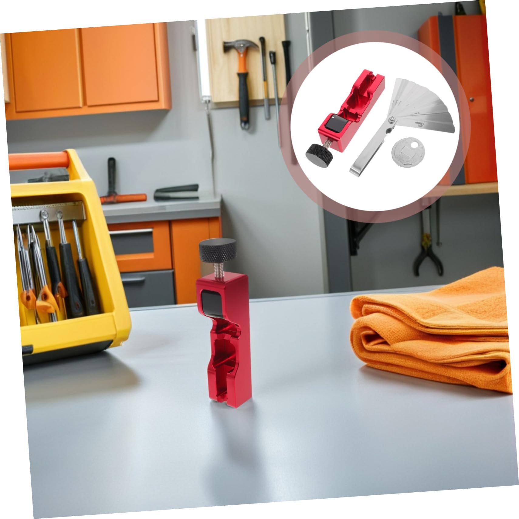 Alipis Strumento Di Regolazione Distanza Elettrodi Candele Con Spessimetro Per Auto Moto Set Strumenti Meccanici Riparazione Motore