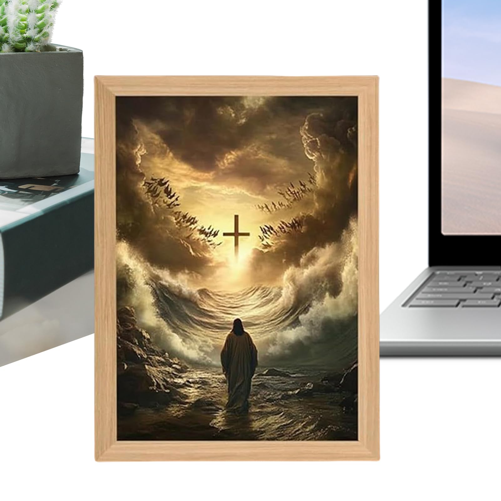 Jesus Night Lamp Decorative Christian Inspiring Painting — image 1