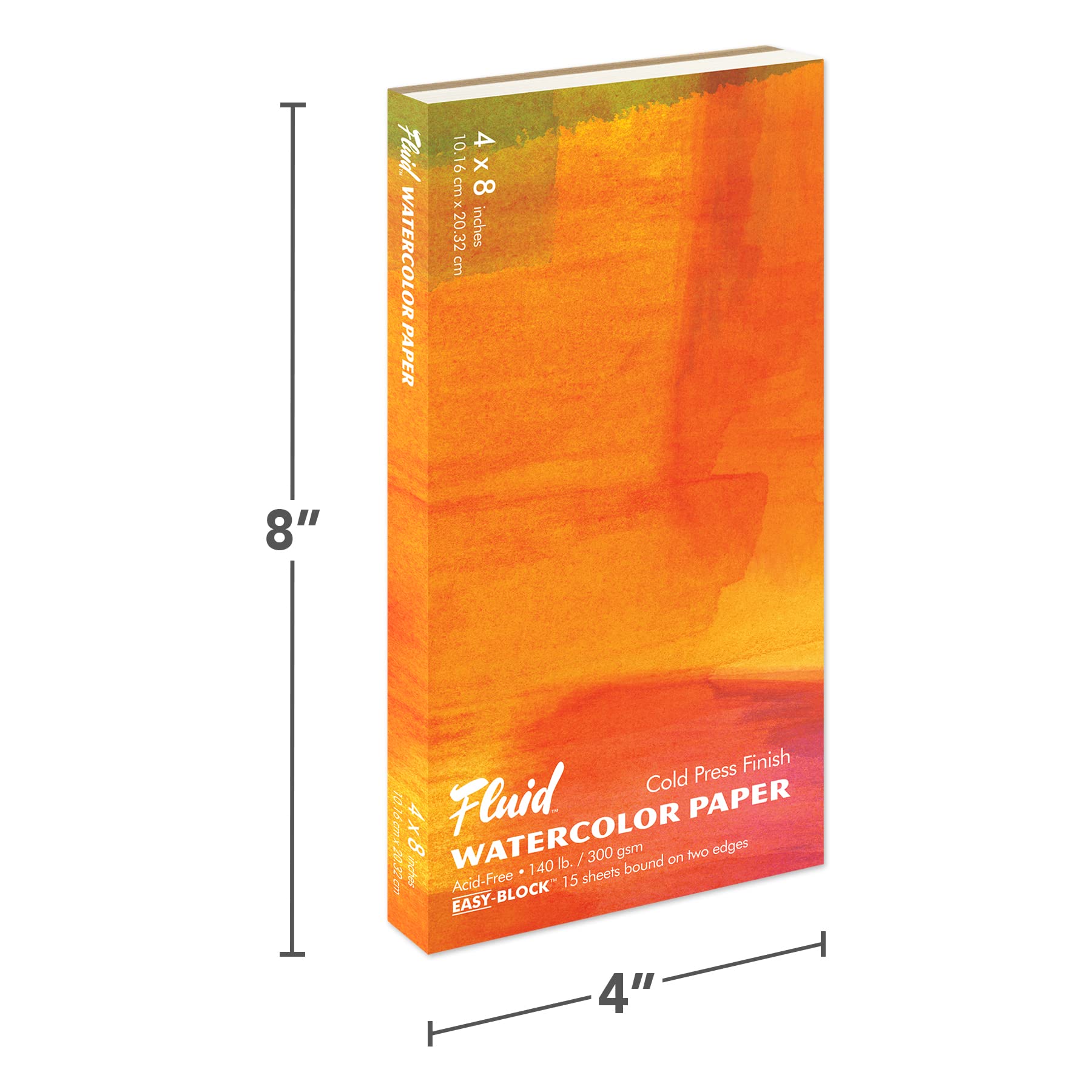 Snapklik.com : Fluid Watercolor Paper Block, 4 X 8 Inches, 15 Sheets ...