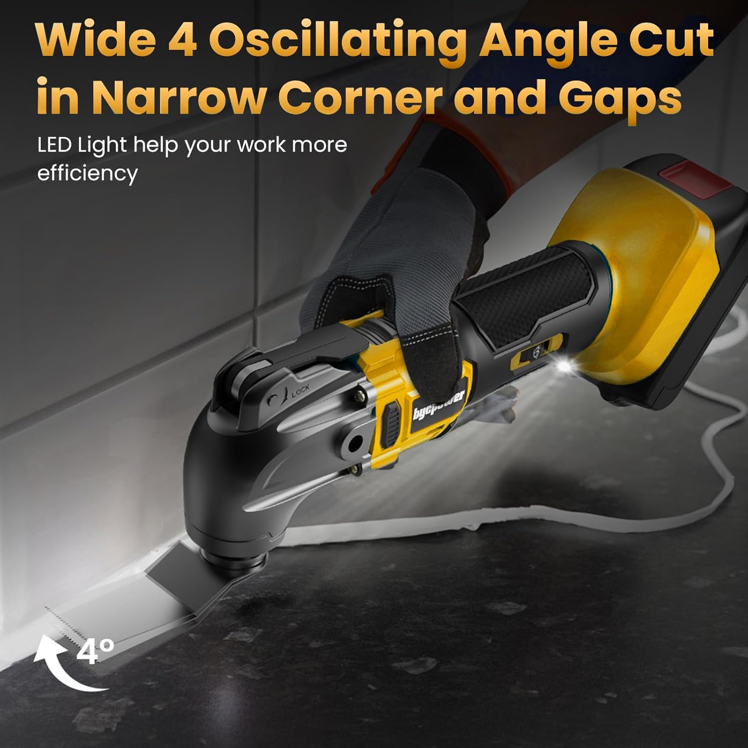 Oscillating Multi Tools for Dewalt 20V Battery, Multitool with 6 Speeds to 21000 OPM, 4°Angle, Quick-fit Blade with 21pcs Accessories for Cutting, Sanding, Scraping(Tools only)