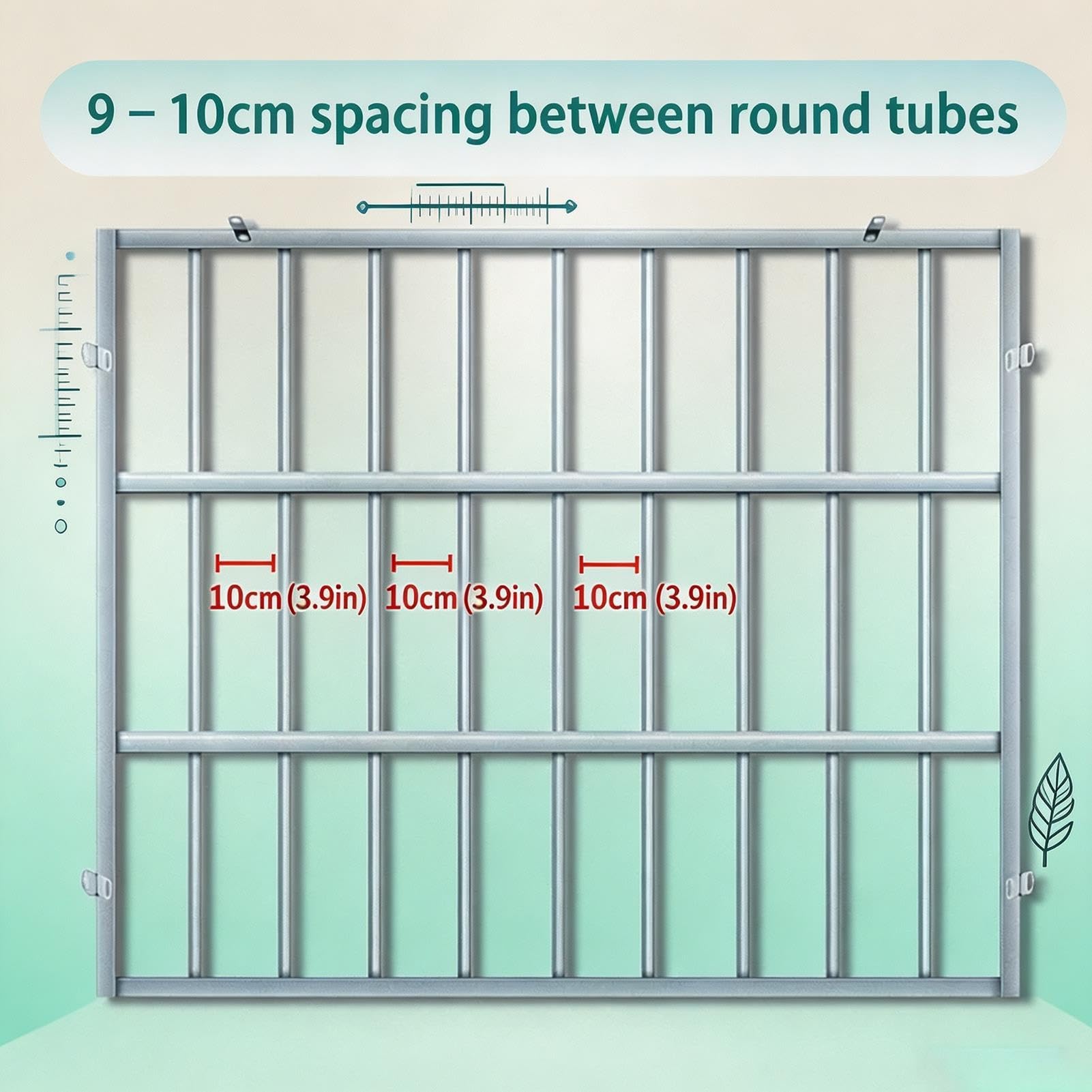Barre de sécurité fenêtre en inox, anti-chute et anti-effraction