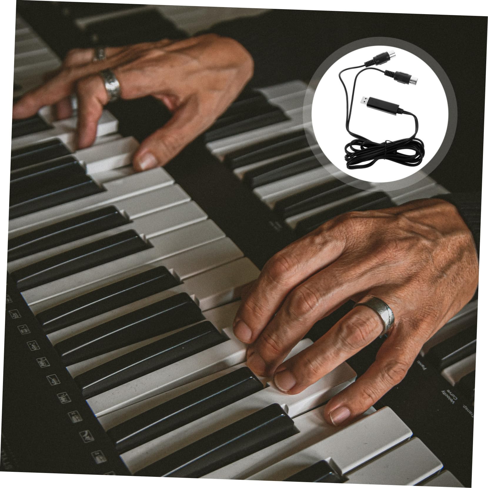 ibasenice 2 Pezzi Cavo Adattatore Per Tastiera Di Pianoforte Host Cavo Usb Da 2 M Per Convertitore Di Pianoforte Cavo Adattatore Per Pianoforte
