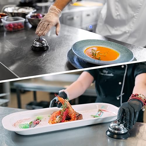 Miniatura 3 de Yexiya 48 paquetes de campanas de llamada de 3.35 pulgadas de diámetro con campana de servicio de construcción antioxidante de metal para hoteles,