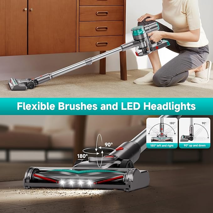 Aspiradora Inalámbrica Escoba 6 en 1 35KPA Filtro HEPA 45 Mi miniatura 7