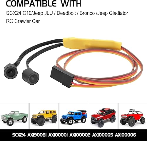 Miniatura 4 de OGRC - Luz RC – Angel Eyes 12 modos para Axial SCX24 C10 / JLU/Deadbolt/Bronco/Jeep Gladiator RC Crawler Car