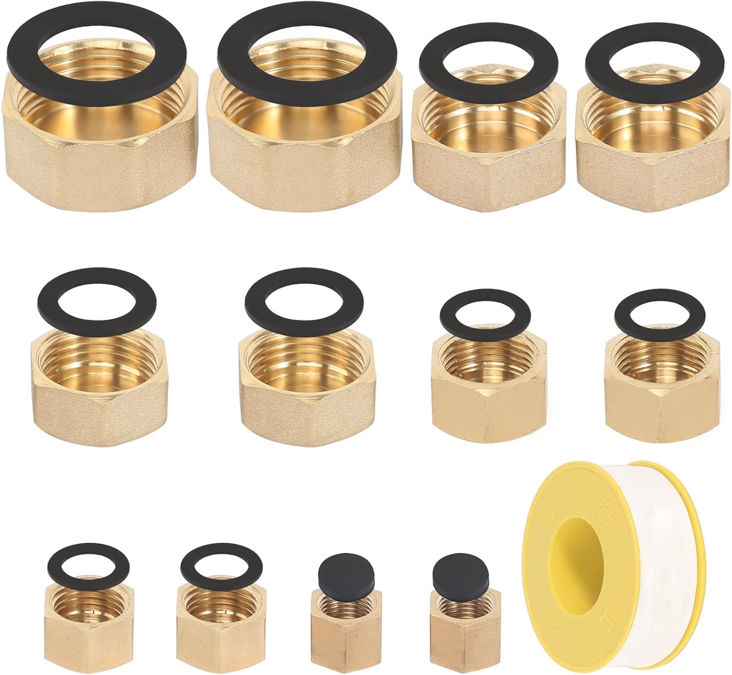 Kit De 64 Bouchons Et Joints Hydrauliques ORFS - Acier Galvanisé - Pour Tuyaux Et Raccords