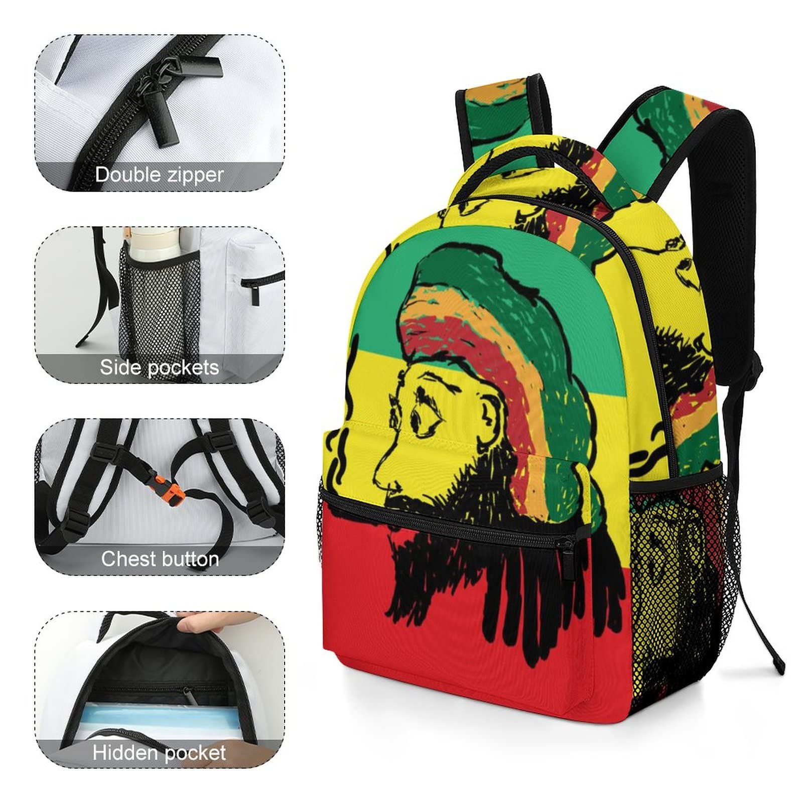 cigarette backpack Portrait Rastafarian with A Cigarette Backpack Cute Shoulder Bag Laptop Bag  Daypack for School Travel Casual : Amazon.co.uk: Fashion