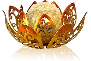 Decorative Lotus Lamp with Solar-Powered LED Light for Outdoor Gardens