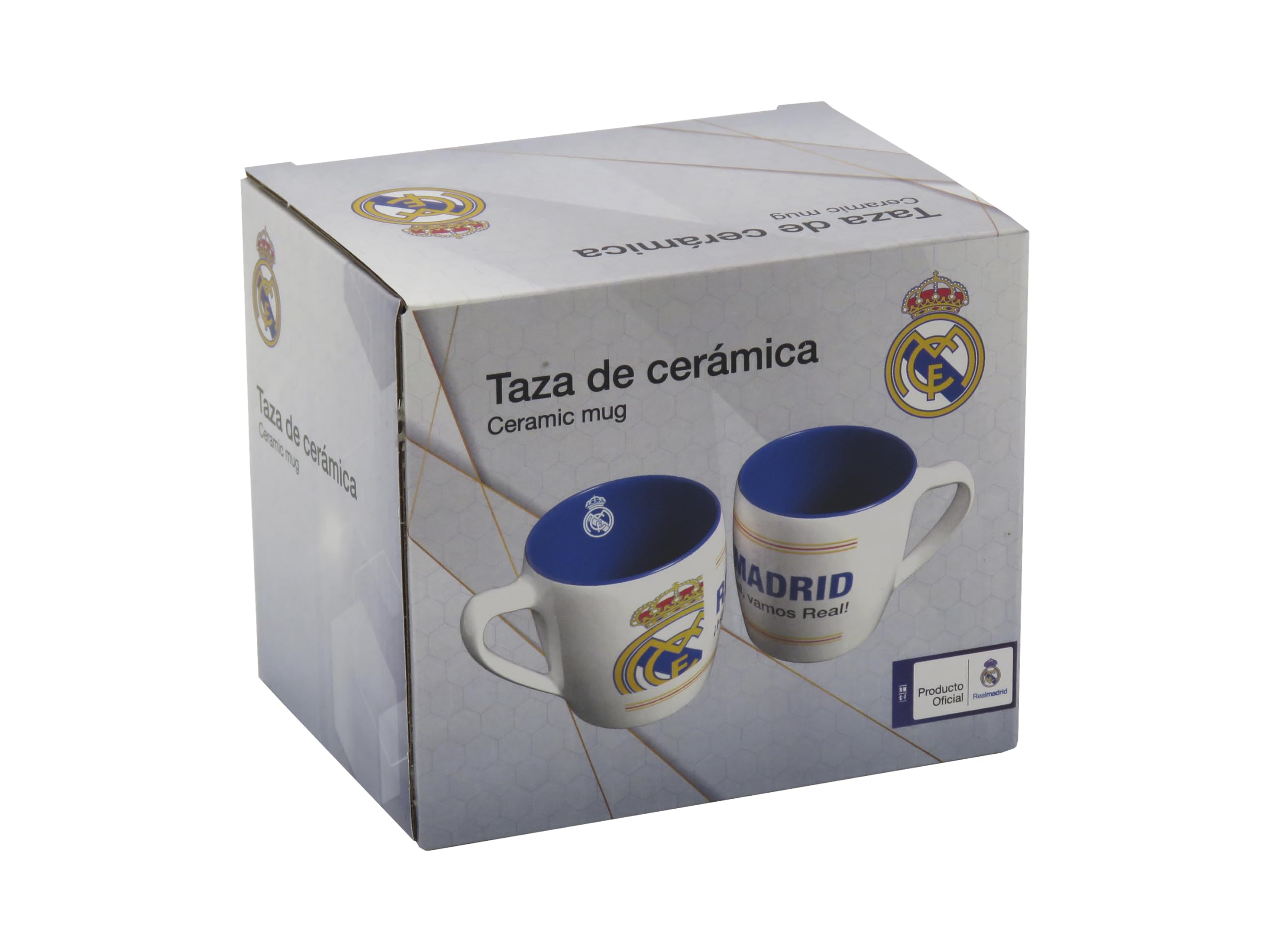 CYPBRANDS Real Madrid, Taza, Taza Cerámica, Menaje, Desayuno, Tazas Originales, Color Blanco, Producto Oficial — view 5
