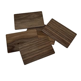 10 Pieces Fongwah RFID Wooden M1 Card 1024 Bytes 4-Byte UID, Compabible with S50 Chip, for Hotel Card Key