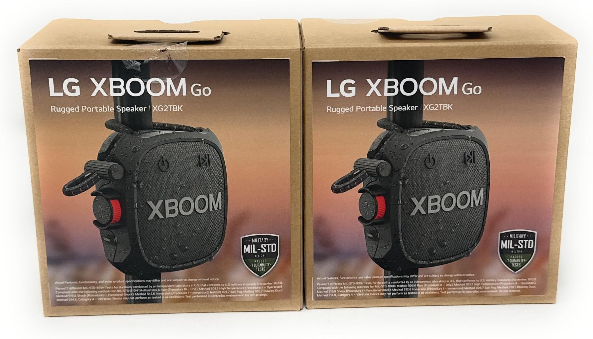 XBOOM Go Wireless Portable Speaker with Powerful Sound XG2TBK - 2PACK