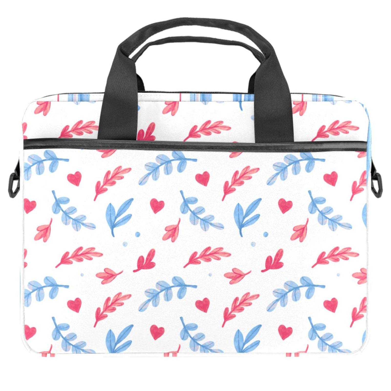 Sac à bandoulière pour ordinateur 13-14.5 pouces motif feuilles