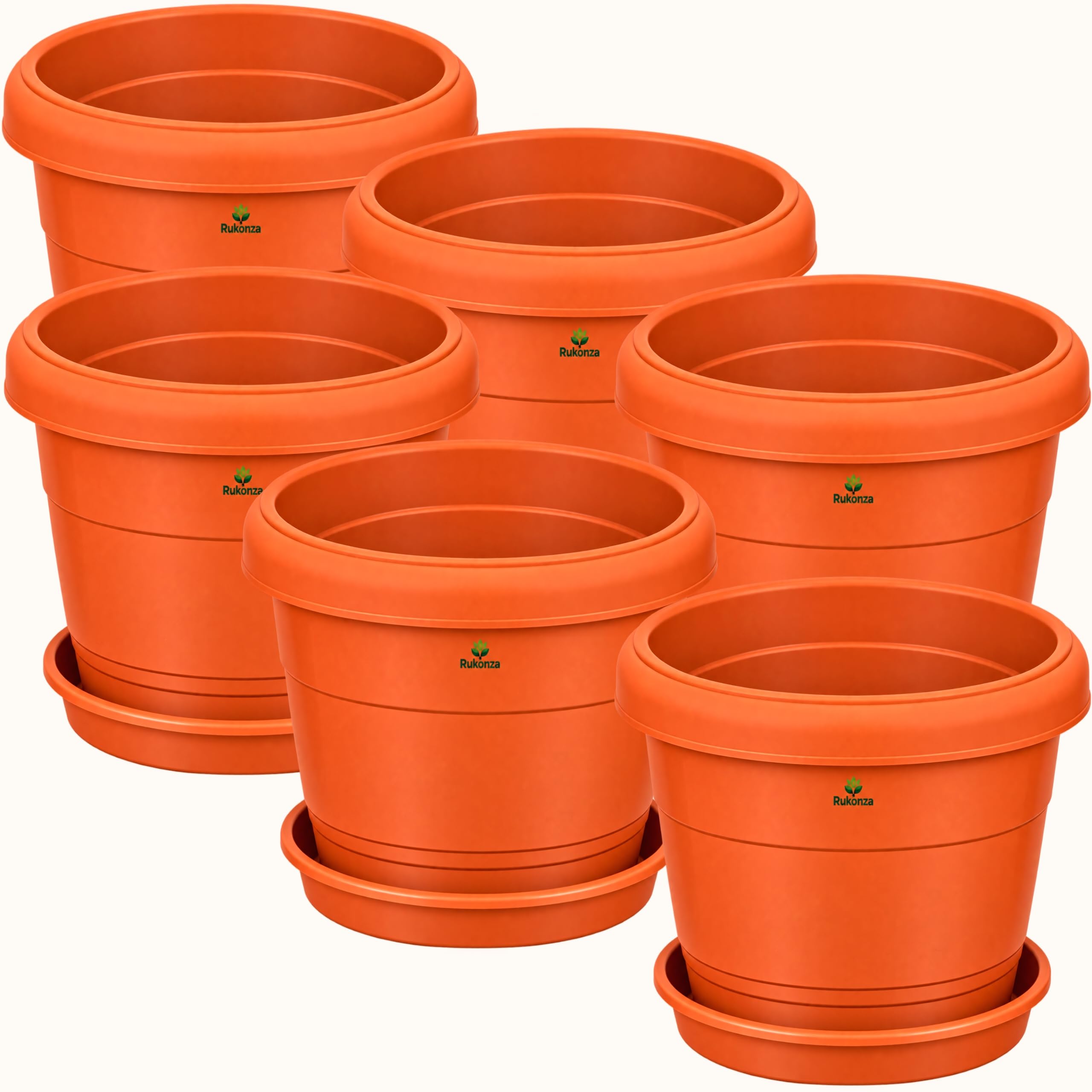 Rukonza Fiber Tower Planters - 4 Pack, White Marble -10 Rukonza Fiber Tower Planters - 4 Pack, White Marble -10