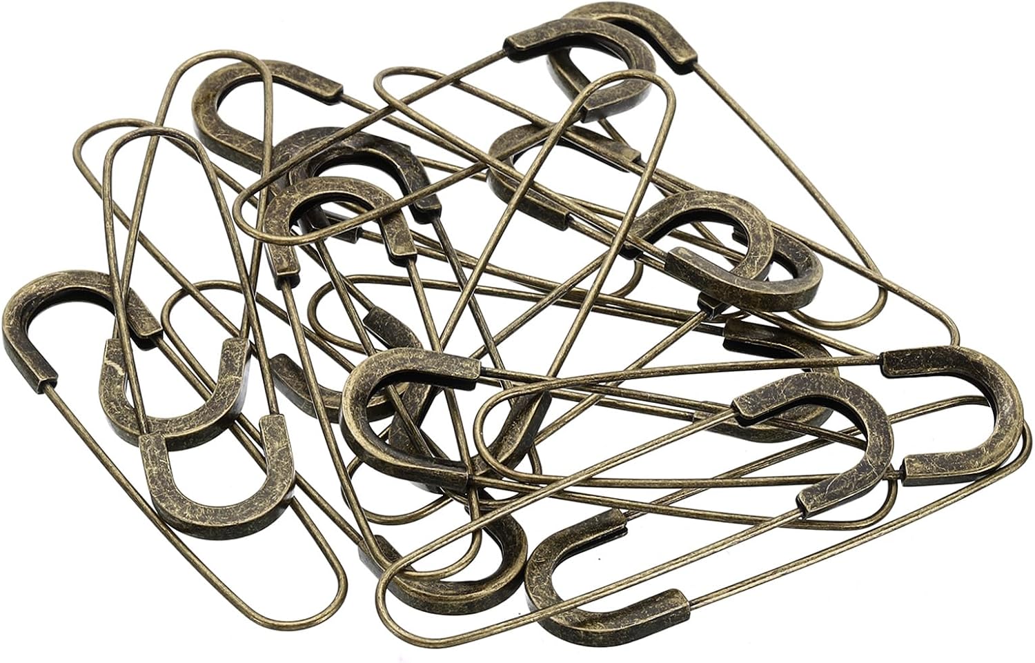 YOKIVE 20 Pcs Safety Pins, Metal Large Safety Pins Clips, Keep Fixed, Great for Office, Art, Home, Workshop, Daily Use (Silver Tone, 3.15-inch)