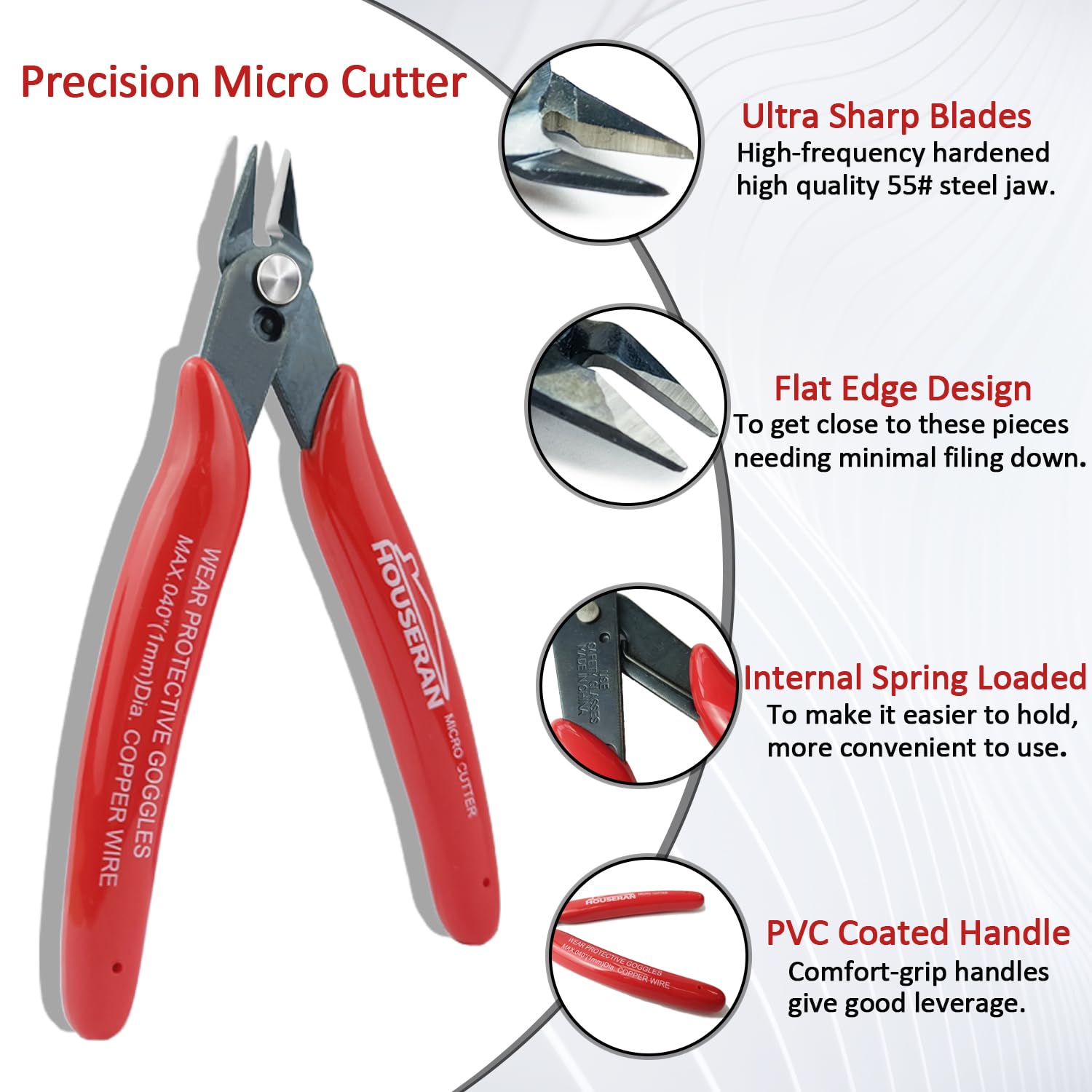 Small Wire Cutters - 2 Pack, 5 Inch -3