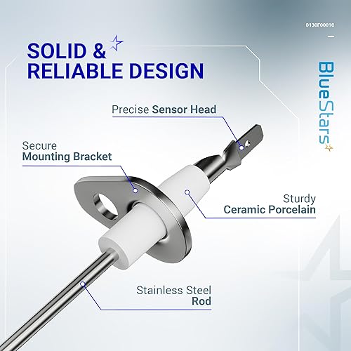 Miniatura 4 de BlueStars Actualizado Pieza de repuesto para sensor de llama ultra duradero 0130F00010, ajuste exacto para hornos Goodman Amana, reemplaza a