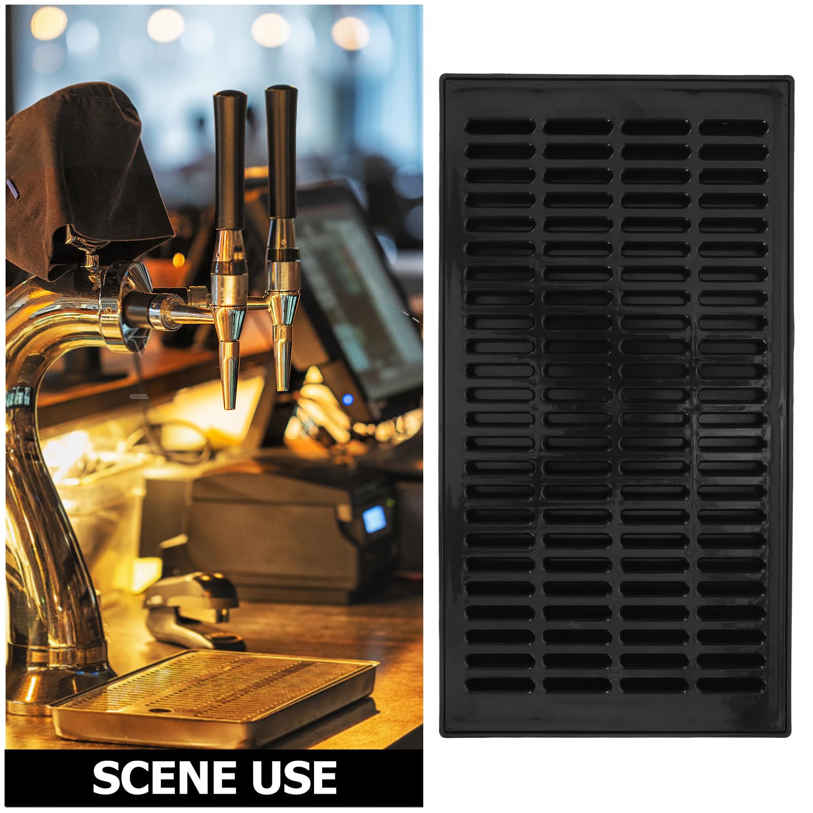 Gatuida Bandeja Antigoteo de Plástico para Dispensador de Cerveza Tamaño 30X16X2 CM Recogegotas Extraíble para Barriles Accesorio Adecuado para Bares Fiestas y Uso Doméstico