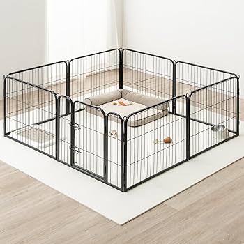 ペットサークル 犬 ケージ ペットフェンス (高さ60cm-7枚-ブラック) Amazon.co.jp: タンスのゲン ペットサークル 高さ 60cm バリア