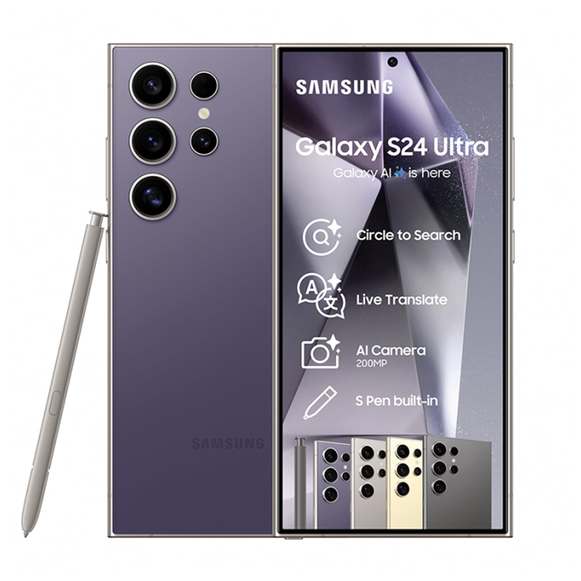 Samsung Galaxy S24 Ultra Violet 256GB 5G : Amazon.co.za