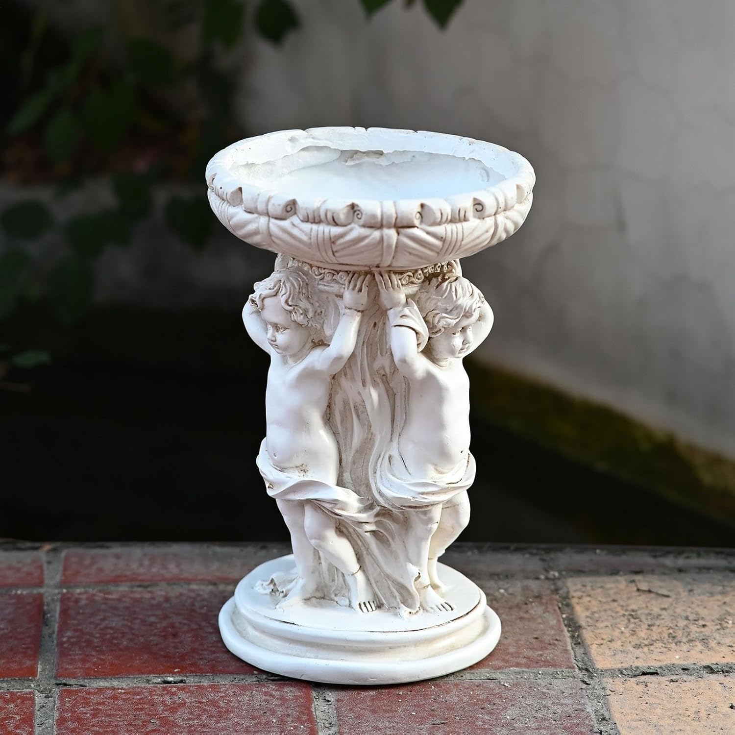 装飾用植物ポット - 天使像 樹脂製 プランター 屋外用 | ビンテージ風装飾花盆 屋外用 - 室内 パティオ ガーデン ポーチ 芝