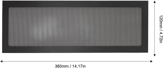 PC Case Dust Mesh Filter, 2 Pack 120x360mm Magnetic Fan Cooler Cover with Ultra Fine Holes, for Desktop Computer