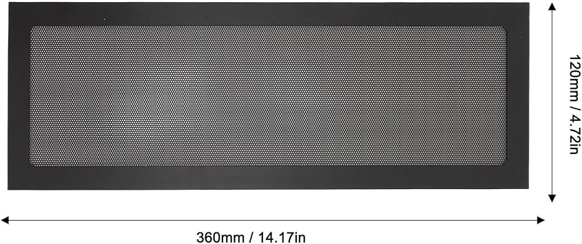 PC Case Dust Mesh Filter, 2 Pack 120x360mm Magnetic Fan Cooler Cover with Ultra Fine Holes, for Desktop Computer