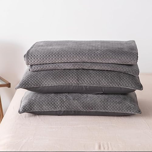 Miniatura 9 de KASENTEX - Juego de colcha de felpa de terciopelo y poliéster, diseño lujoso, grandiosa, suave y cálido, lavable a máquina. Cubrecama.