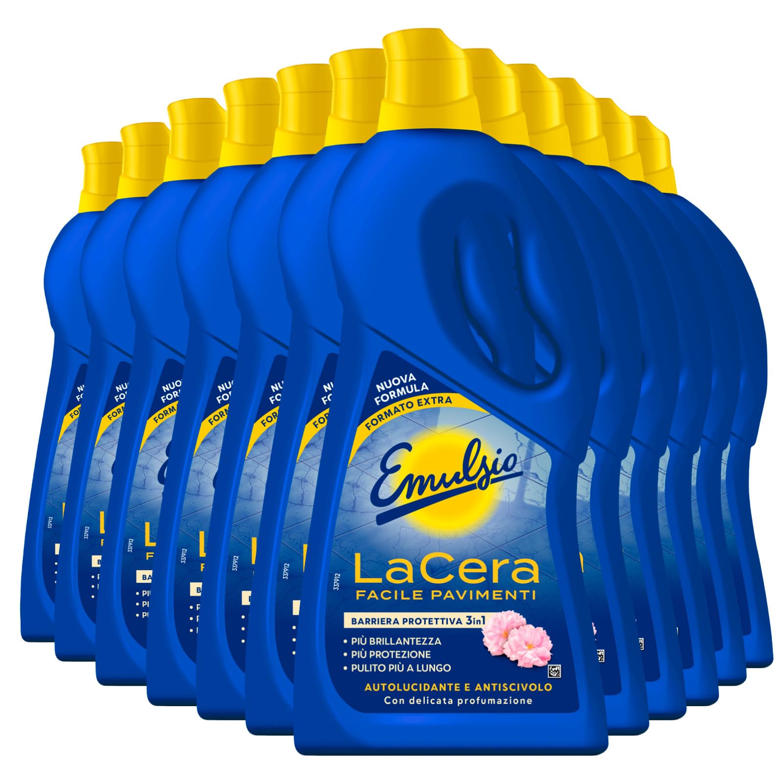 12 emulsio de cera fácil autolucidante para todos los suelos protege de la suciedad - 12 botellas de 775 ml cada uno