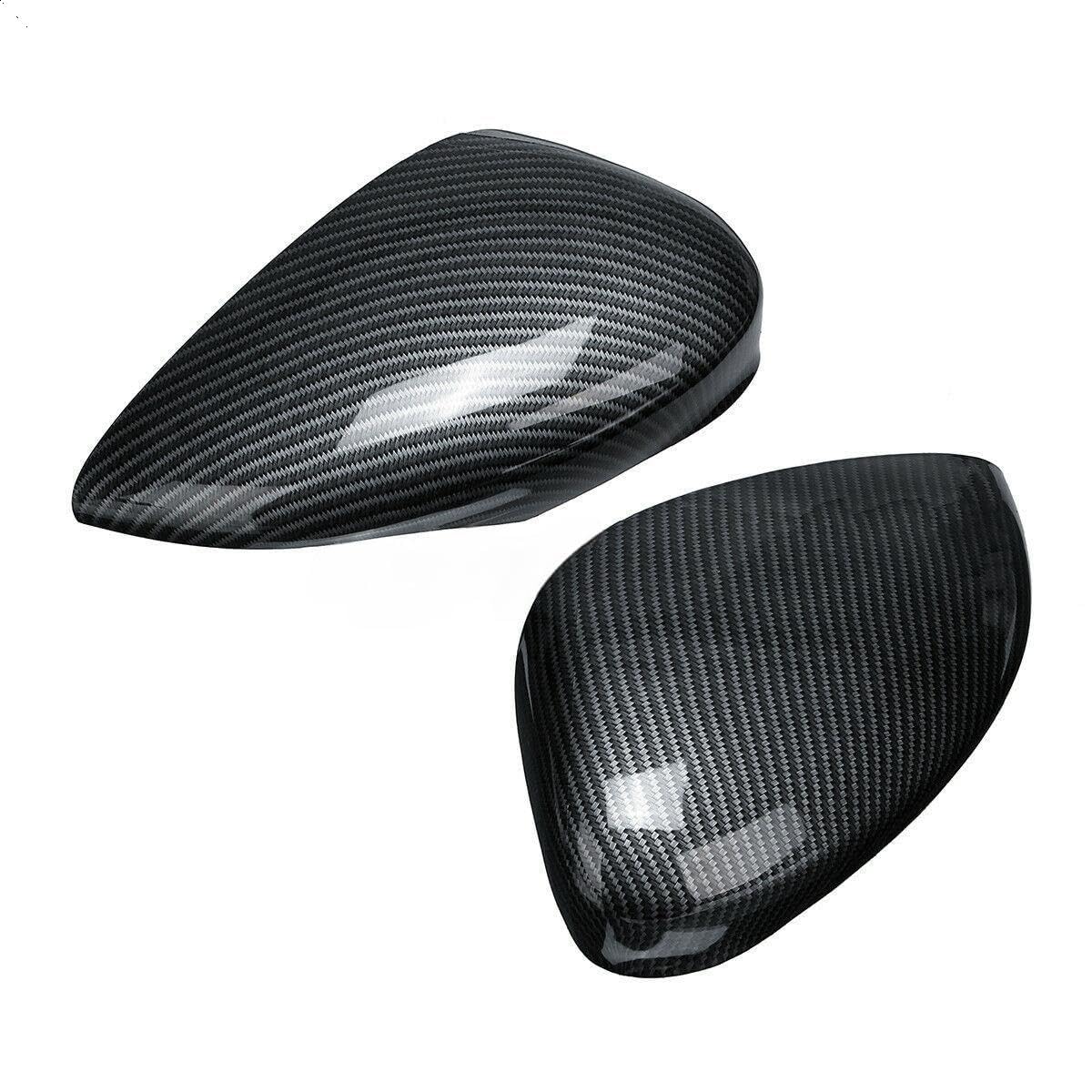 Rearview Mirror Cover Side Wing Mirror Caps for Ford Fiesta MK7 2008-2019 Carbon Fiber Replacement Car Accessories