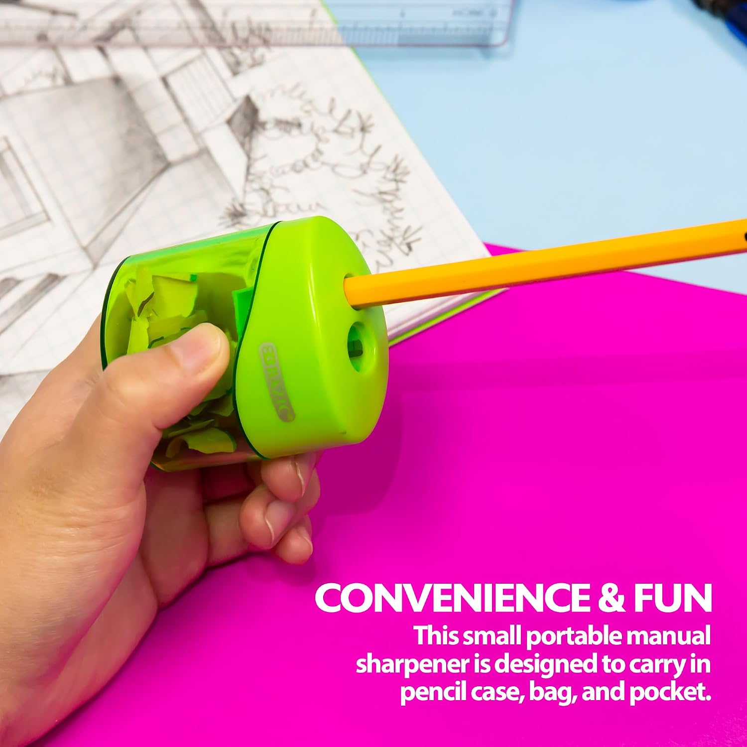 BAZIC Dual Blades Sharpener w/Square Receptacle (2/Pack)(Case of 144)
