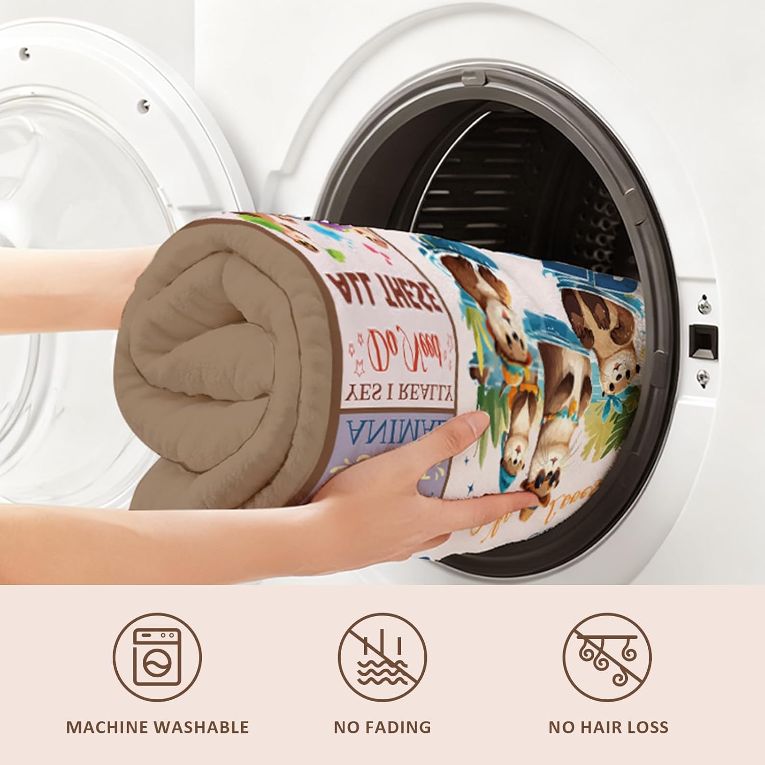 Otter Blanket Gifts for Girls Women - Soft Cozy Flannel Throw Blanket 50"x60", Lightweight Blankets for Sleeping Sofa Couch Bed Travel, Christmas/Birthday Gifts for Otter Lovers - Image 5