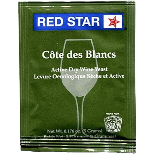 Miniatura 3 de Red Star Cotes Des Blancs - Levadura de vino (paquete de 3)  Ideal para hacer sidra de vino Mead Kombucha en casa  0.18 oz de sobres  Saccharomyces