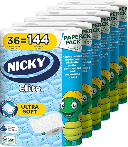 Miniatura 2 de Nicky Elite Bath Tissue 36 Mega Rolls Ultra Soft & Elite Adapt-A-Size Toallas de papel 24 rollos grandes
