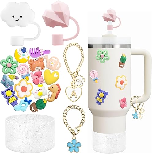 Miniatura 19 de Stanley Cup - Juego de accesorios que incluye 6 tapones de silicona a prueba de derrames, 2 tapas de popote para popotes de 0.39 a 0.39 pulgadas, 1