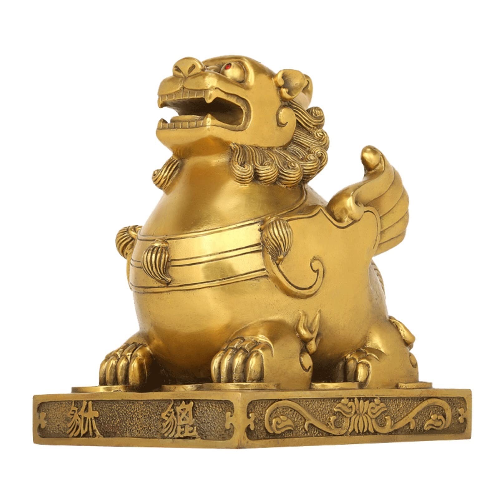 Fengshui Lucky Ornament Decor Mosiądz Feng Shui Dekoracje domu Dekoracje Przyciąganie bogactwa i powodzenia Ręcznie rzeźbione rzemiosło Najlepszy Pośredniczym Prezent Cztery Seasons Pokój 6 cal Wysoko