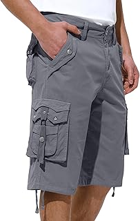 Mens Cargo Shorts Casual Shorts Hiking Shorts Below Knee Relaxed Fit Multi Pockets Running Joggers Outdoor Mens Shorts
